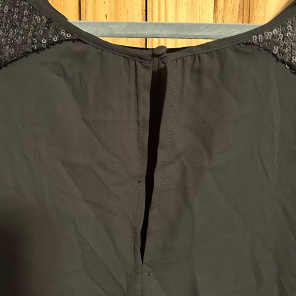 Torrid Black Sheer and SequinLong Sleeve Blouse - Picture 7 of 8